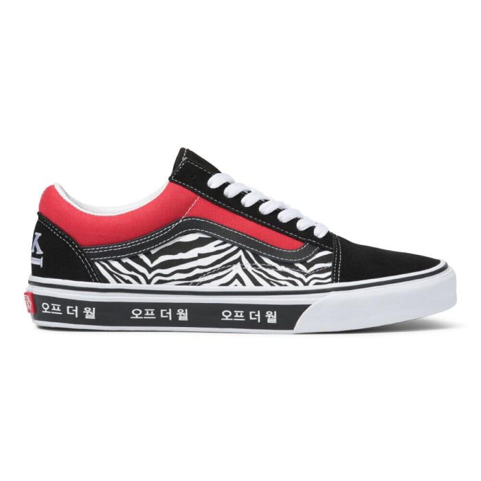 Vans Old Skool (Korean Typography) Racing Red/True Blue