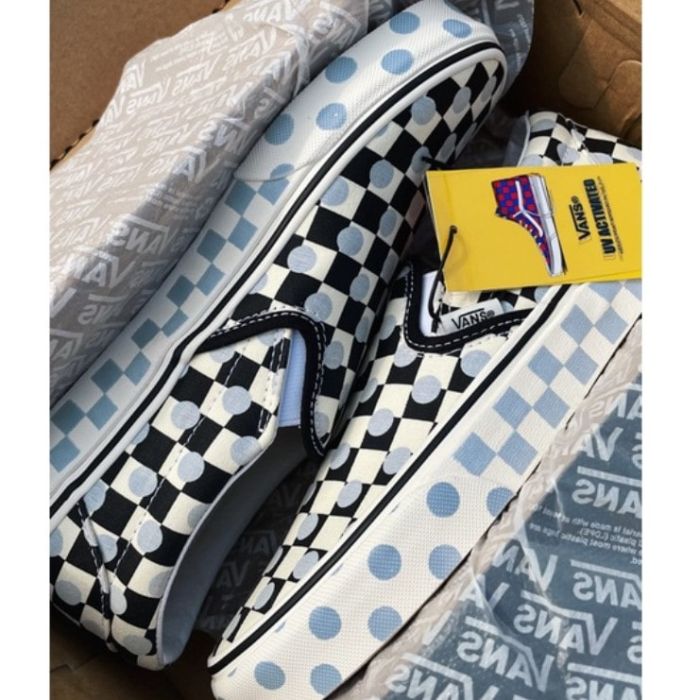 Vans Classic Slip-On UV Ink Black & White Checkerboard