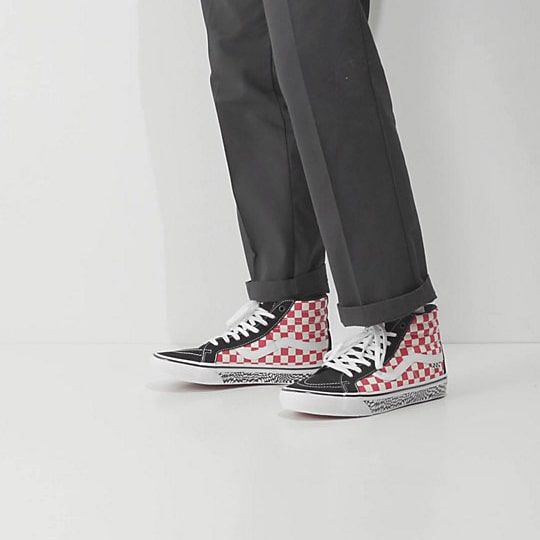 Vans Skate Sk8-Hi Reissue (Grosso '84) Black/Red Check
