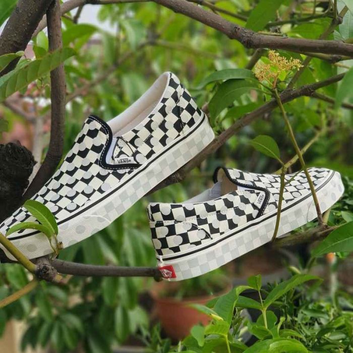Vans Classic Slip-On UV Ink Black & White Checkerboard
